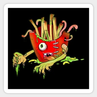 Cute Foodie Fries Zombie Sticker